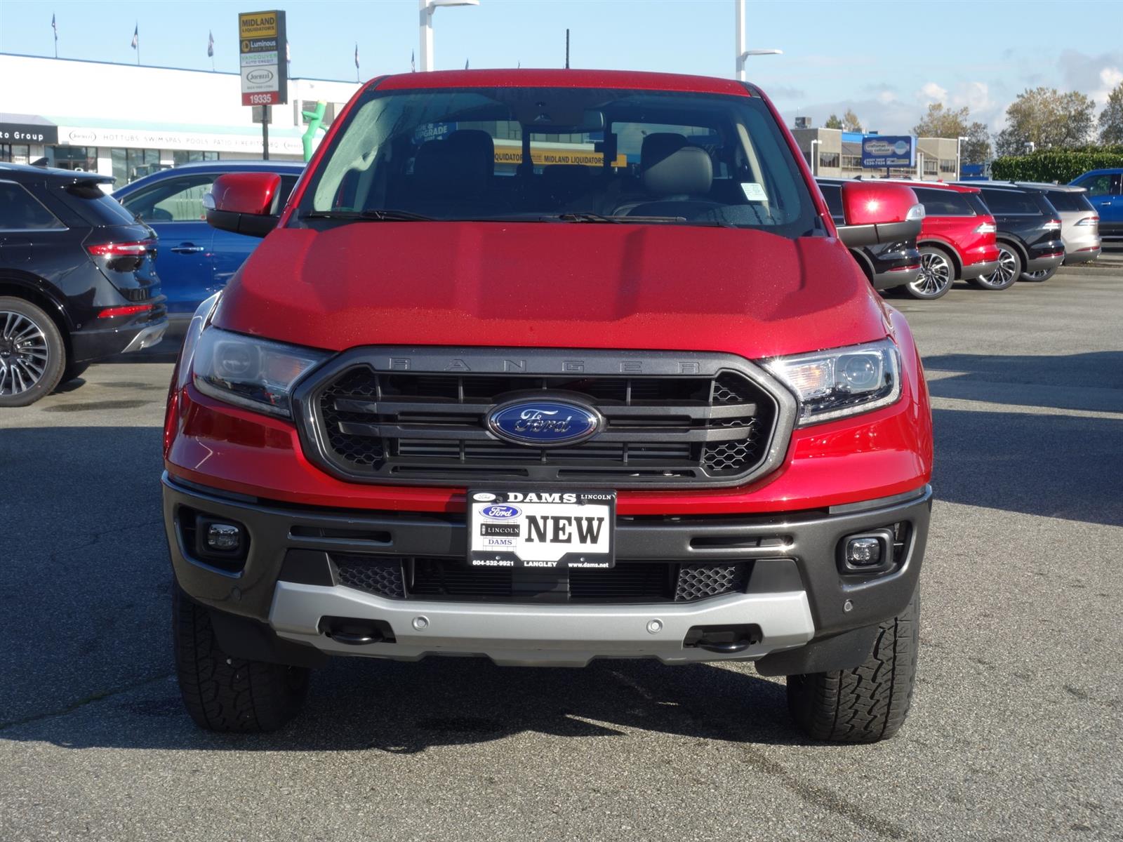 2020 Ford Ranger Lariat Rapid Red, 2.3L EcoBoost Engine with Auto Start ...