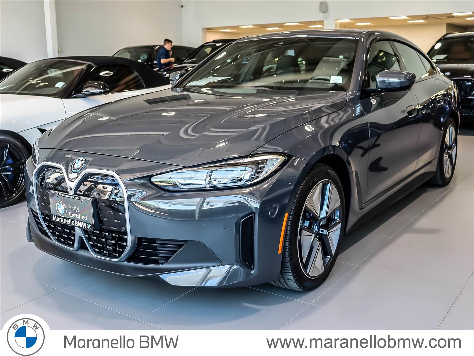 Gray (Dravit Grey Metallic) 2024 BMW i4 Sedan Rear-Wheel Drive Automatic