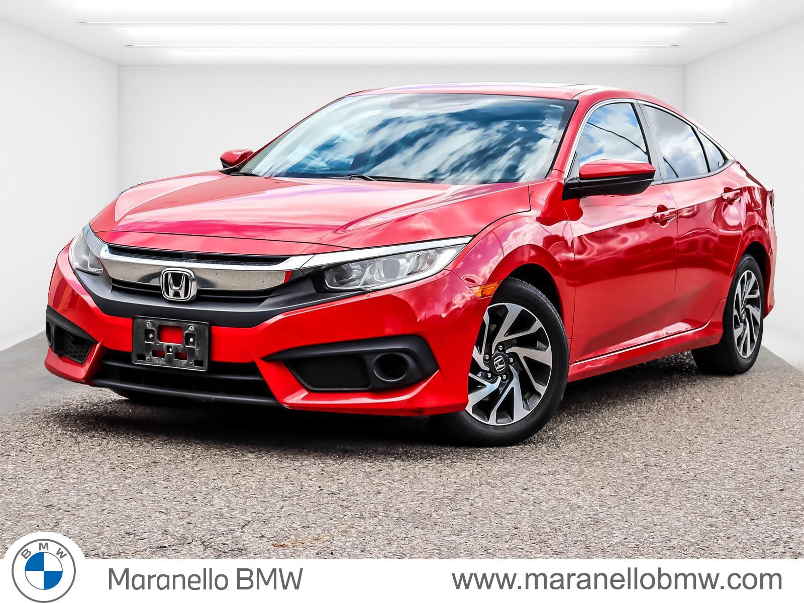 Red 2017 Honda Civic Sedan Front-Wheel Drive Automatic