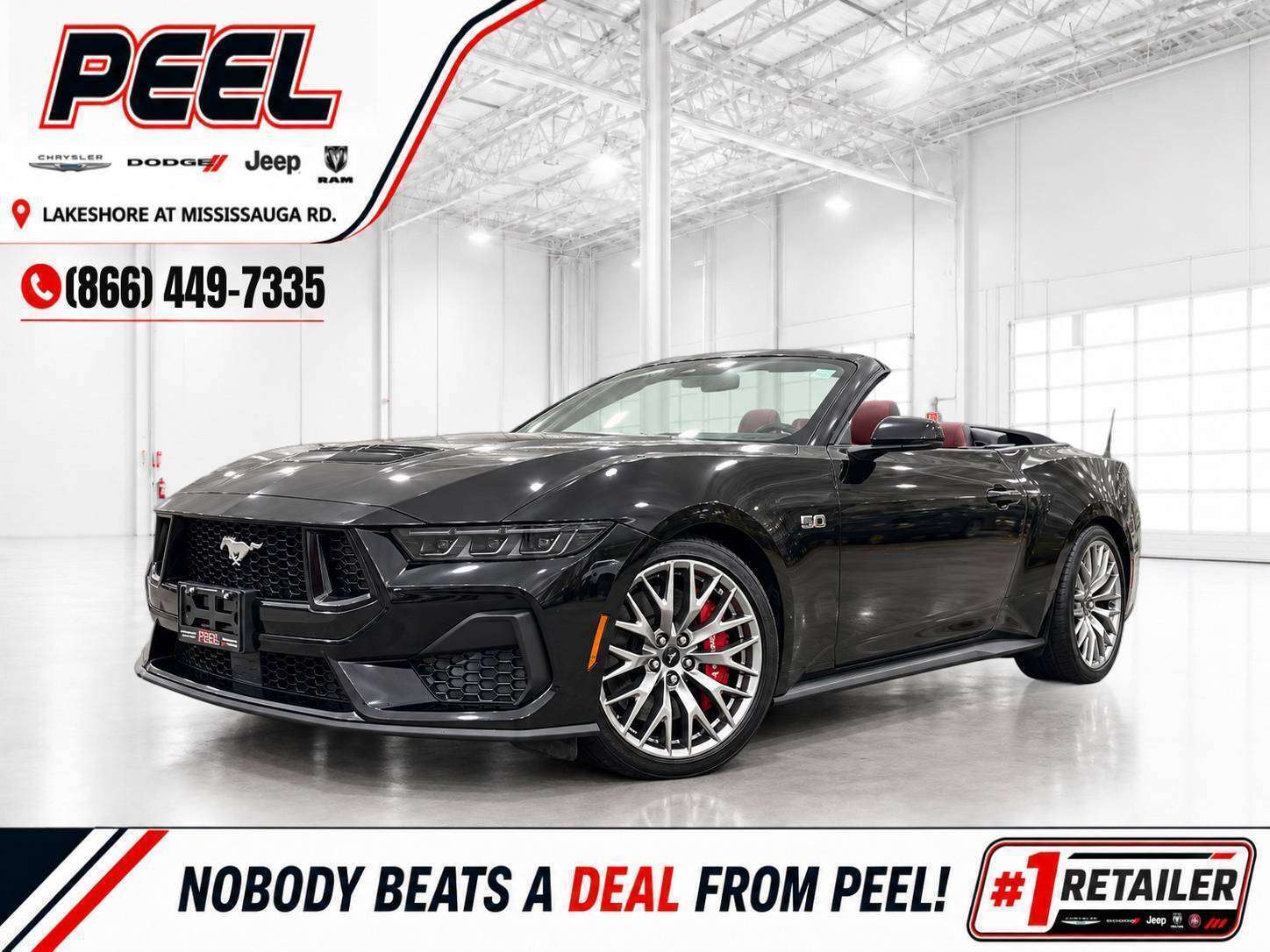 2025 Ford Mustang GT Premium Convertible | 6Spd | Red Leather | RWD - Main View