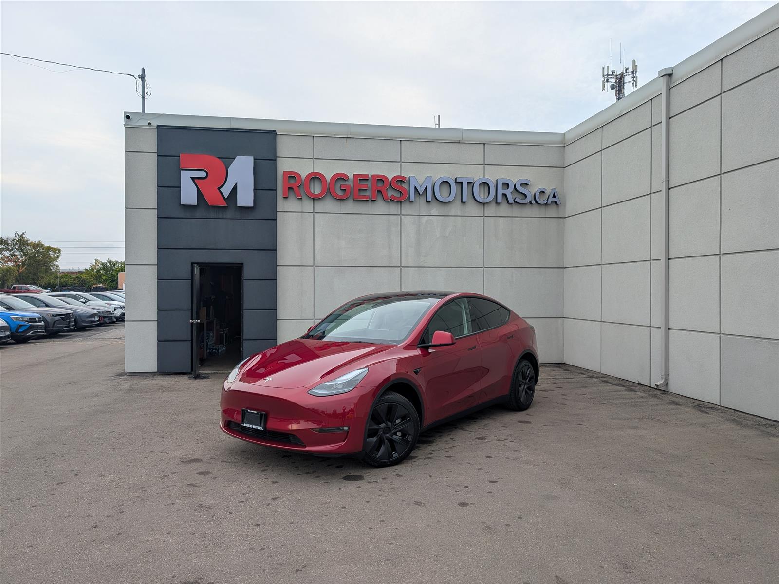 Red 2025 Tesla Model Y SUV / Crossover All-Wheel Drive Automatic