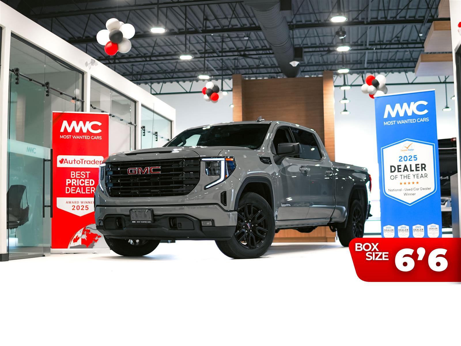 Gray 2024 GMC Sierra 1500 Elevation Crew Cab 4WD Pickup Truck Four-Wheel Drive Automatic