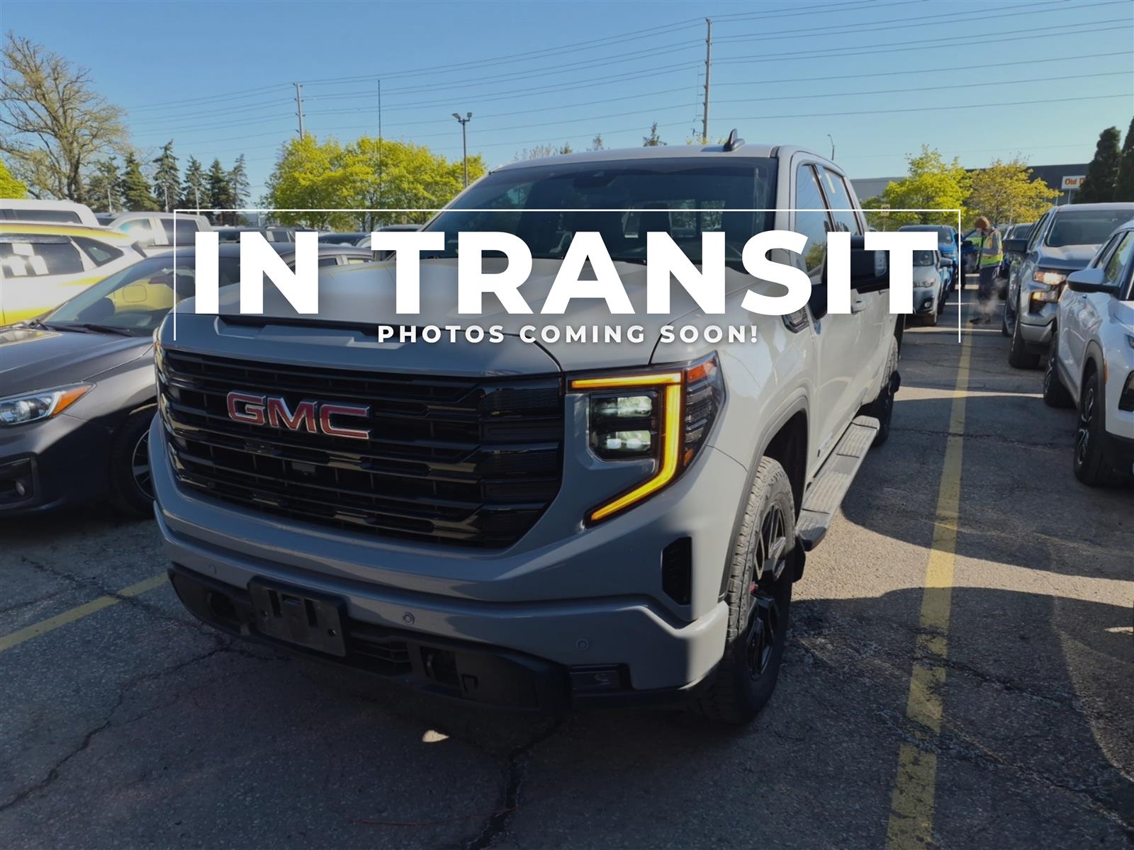 Gray 2024 GMC Sierra 1500 Elevation Crew Cab 4WD Pickup Truck Four-Wheel Drive Automatic