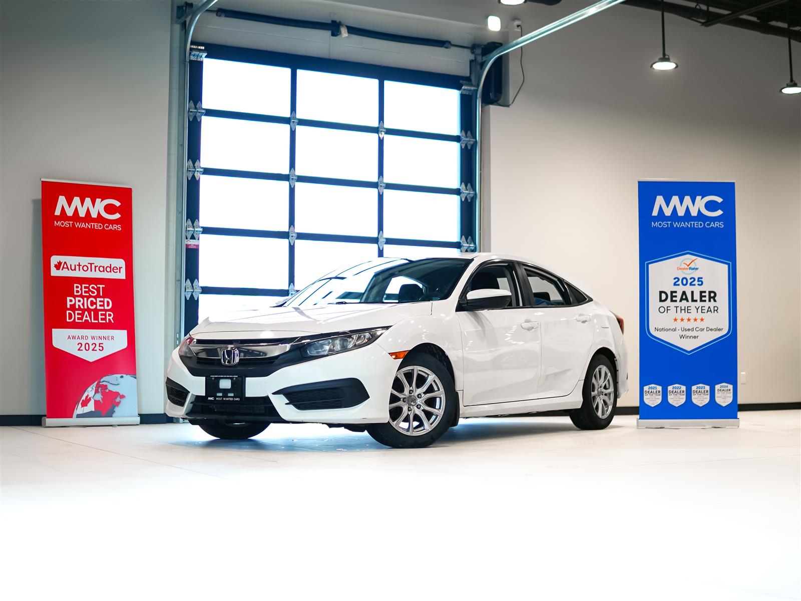 White 2017 Honda Civic Sedan Front-Wheel Drive Automatic
