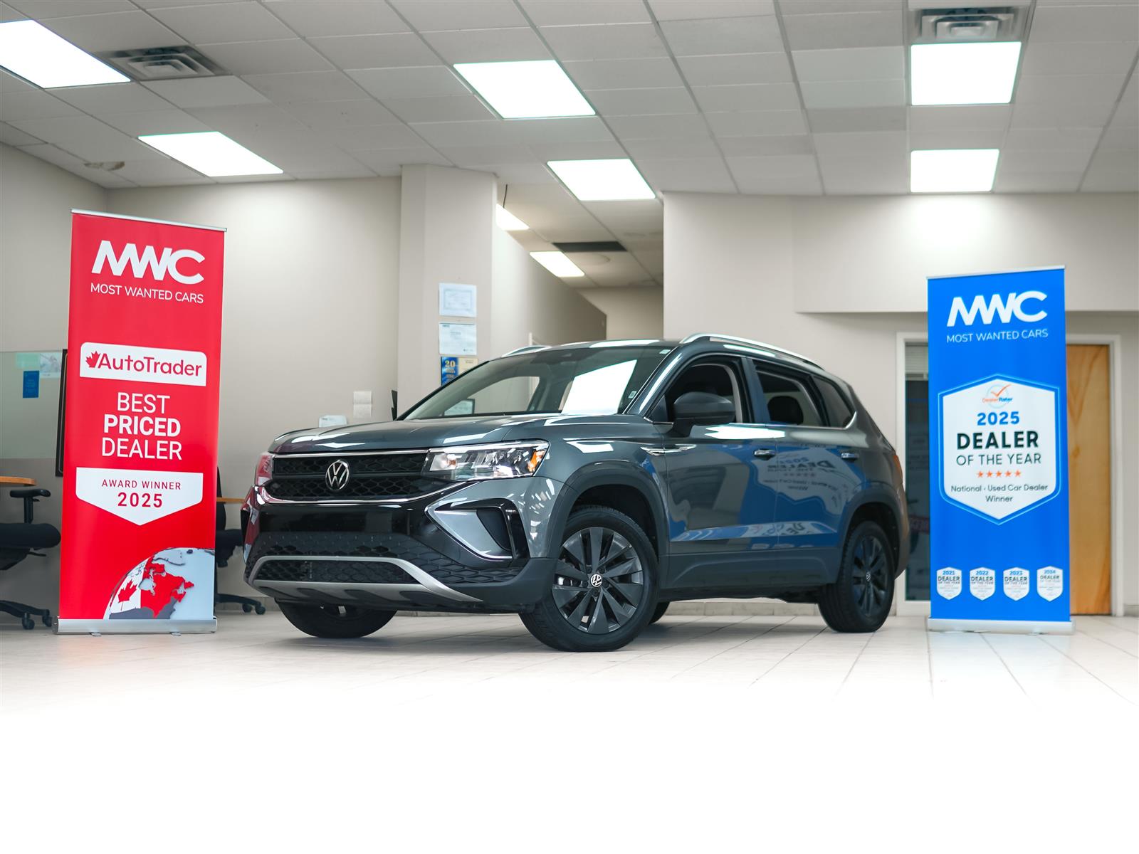 Gray 2024 Volkswagen Taos SUV / Crossover  Automatic