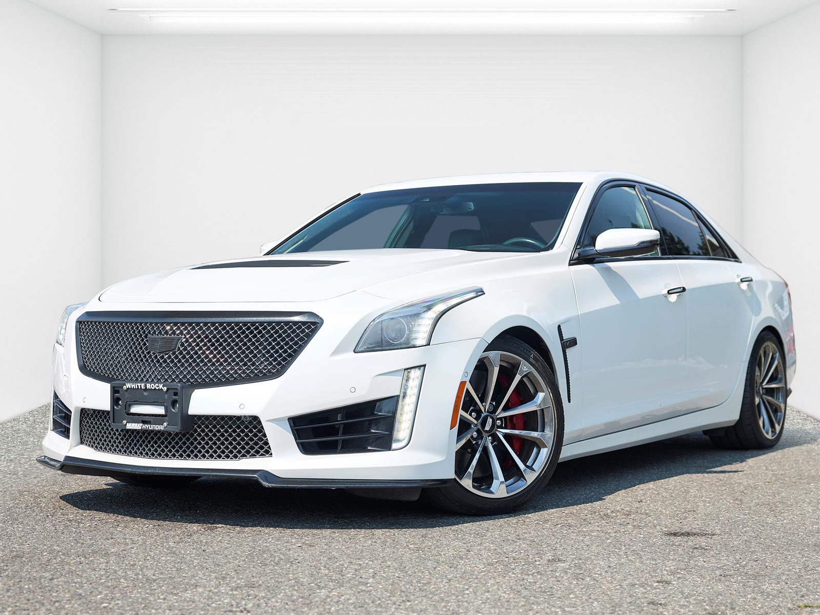 White 2016 Cadillac CTS-V Sedan Rear-Wheel Drive Automatic