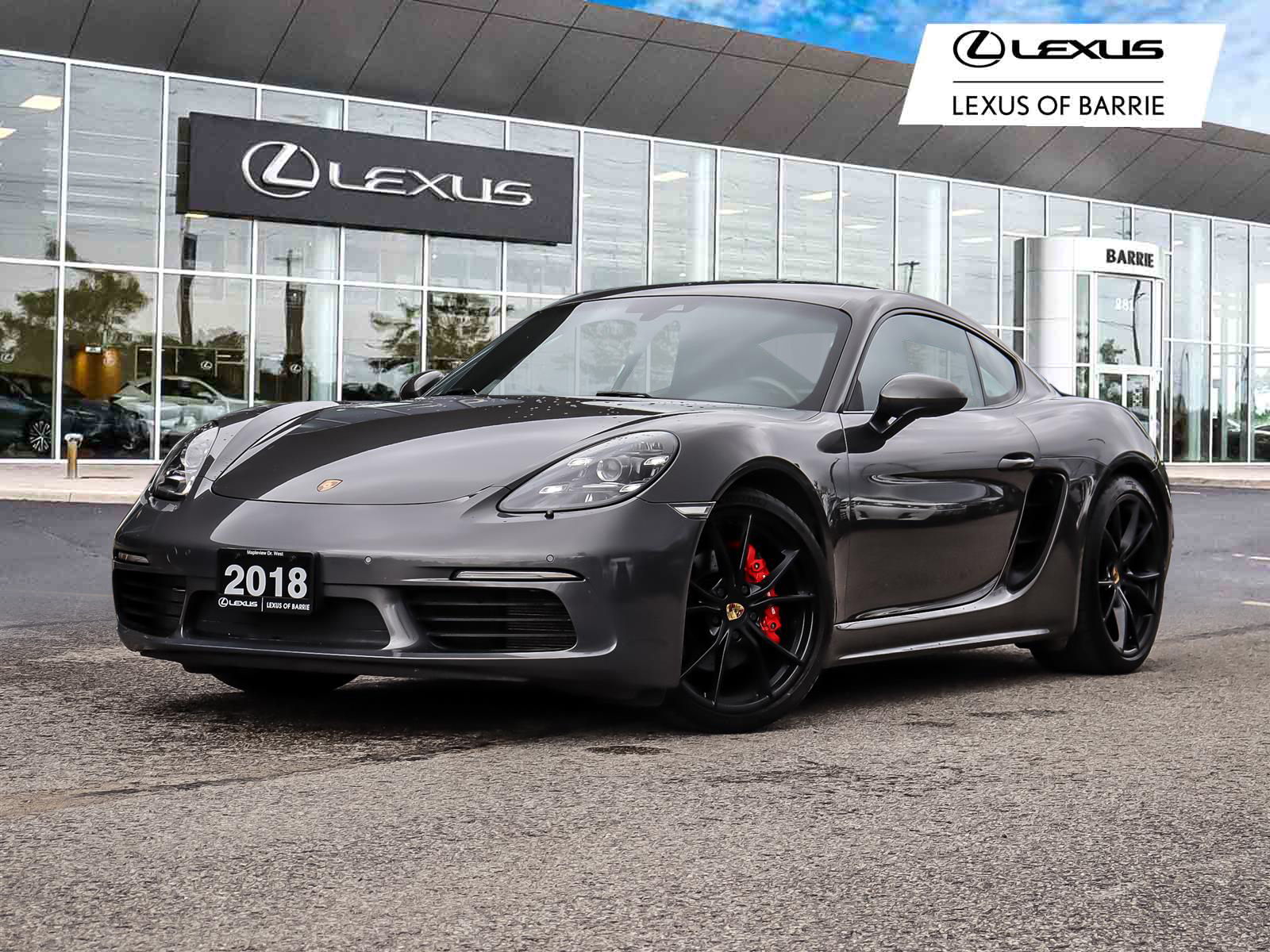 Gray (AGATE GREY META) 2018 Porsche 718 Cayman Coupe Rear-Wheel Drive Automatic