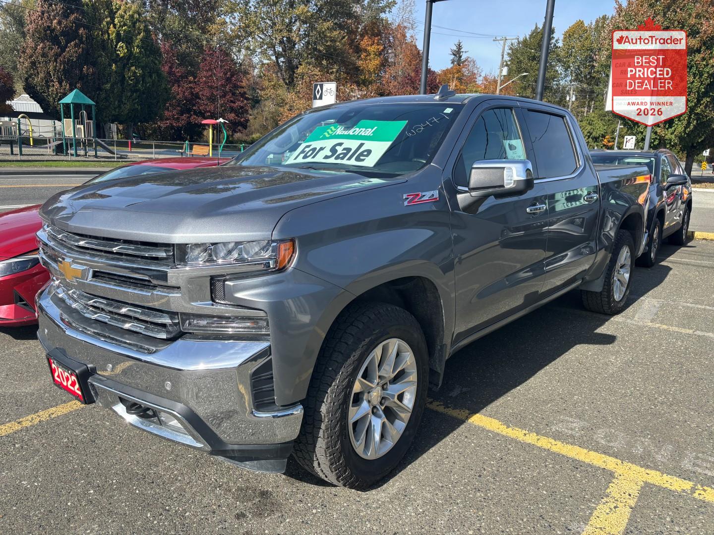 Gray 2022 Chevrolet Silverado 1500 Pickup Truck Four-Wheel Drive Automatic