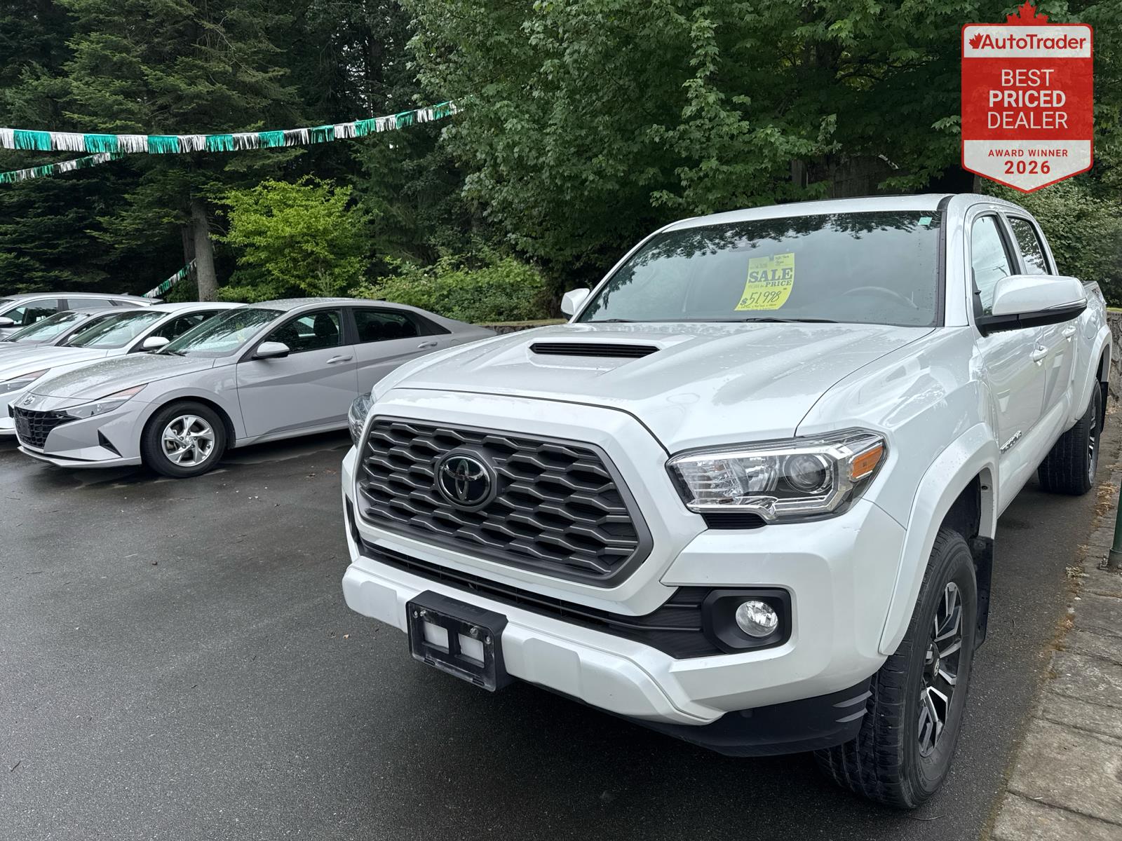 White 2023 Toyota Tacoma Pickup Truck Four-Wheel Drive Automatic