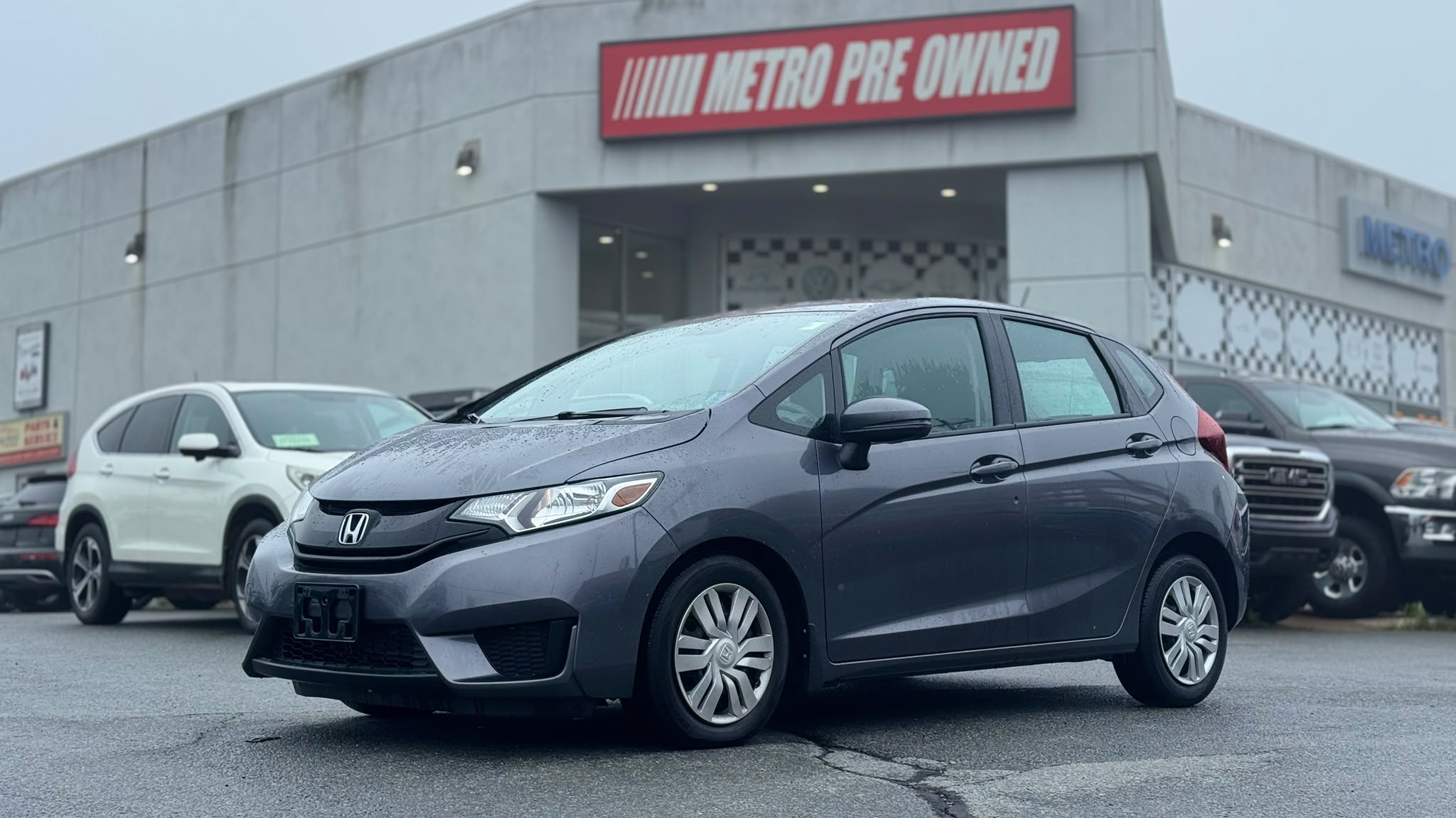 Gray 2015 Honda Fit Hatchback Front-Wheel Drive Automatic