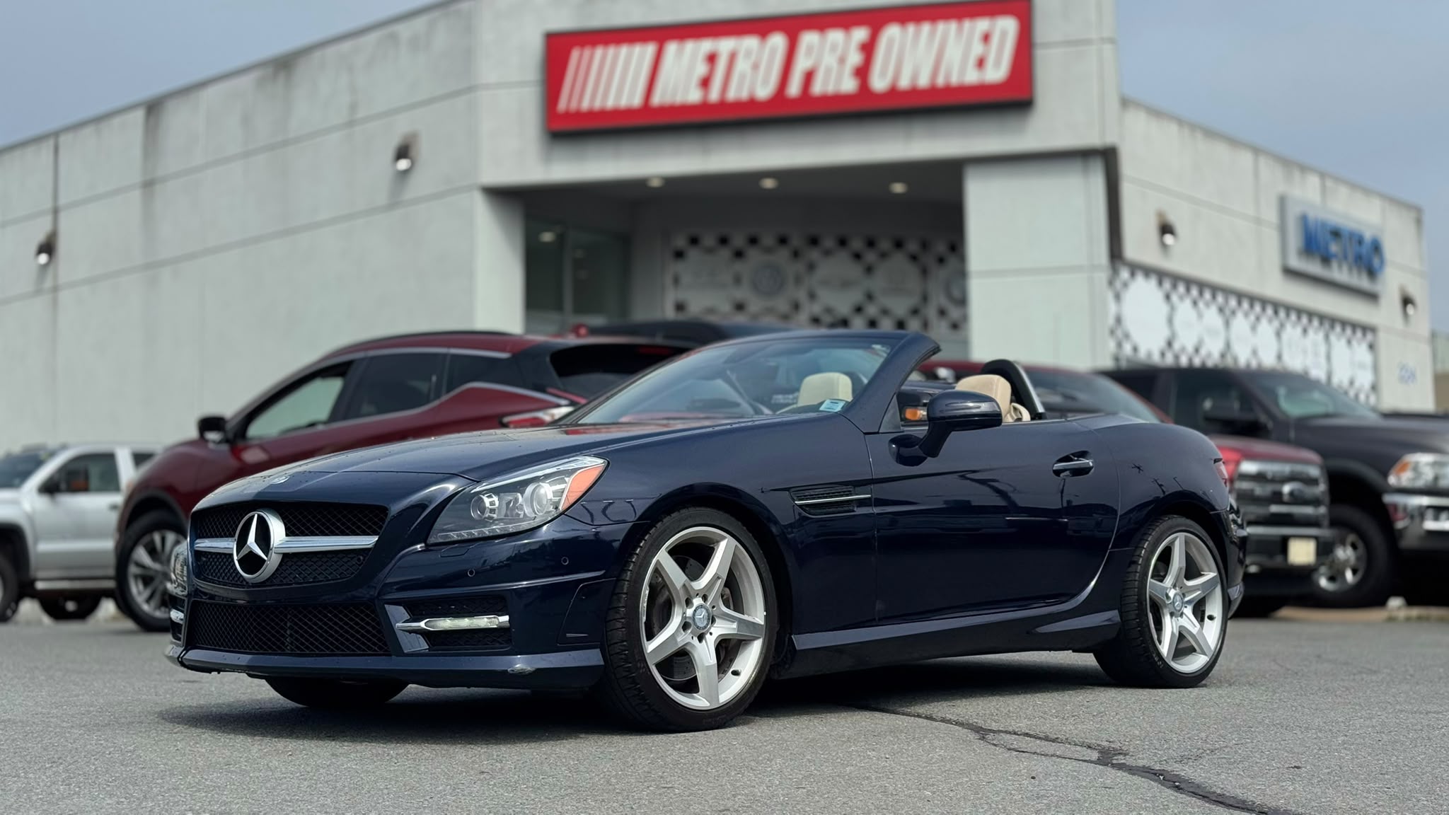 Blue 2012 Mercedes-Benz SLK 350 Convertible Rear-Wheel Drive Automatic
