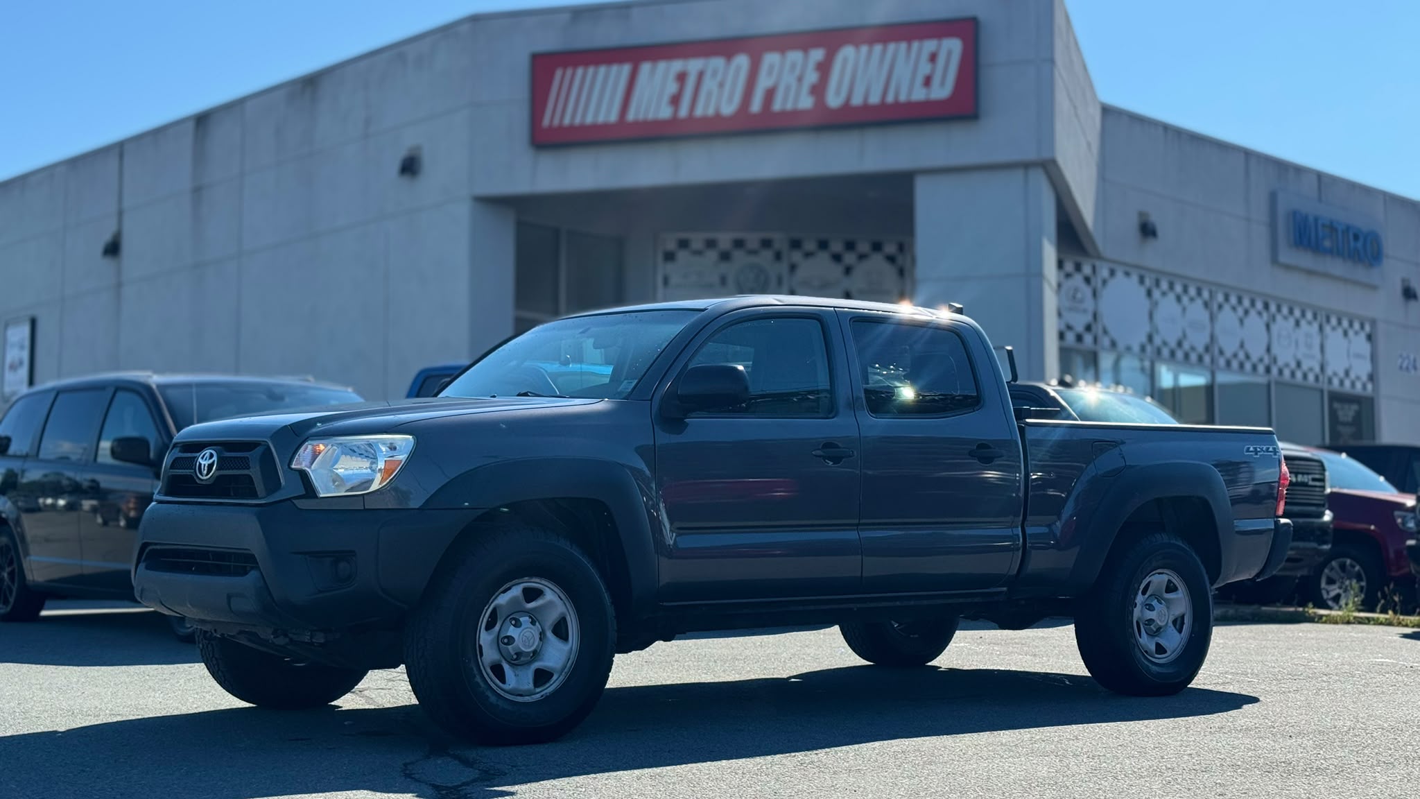 Gray 2015 Toyota Tacoma Pickup Truck Four-Wheel Drive Automatic