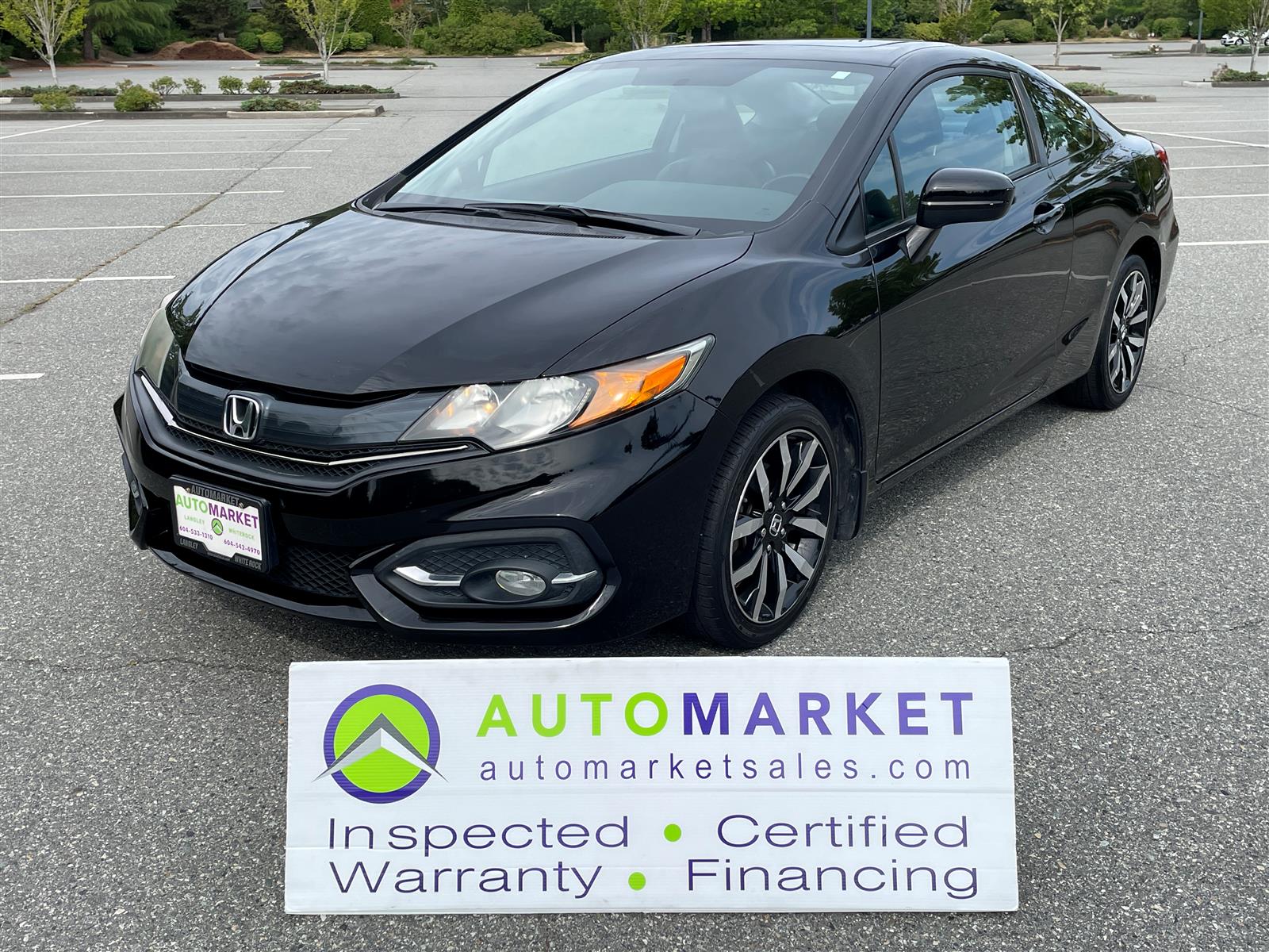 Black 2014 Honda Civic Coupe Coupe Front-Wheel Drive Automatic