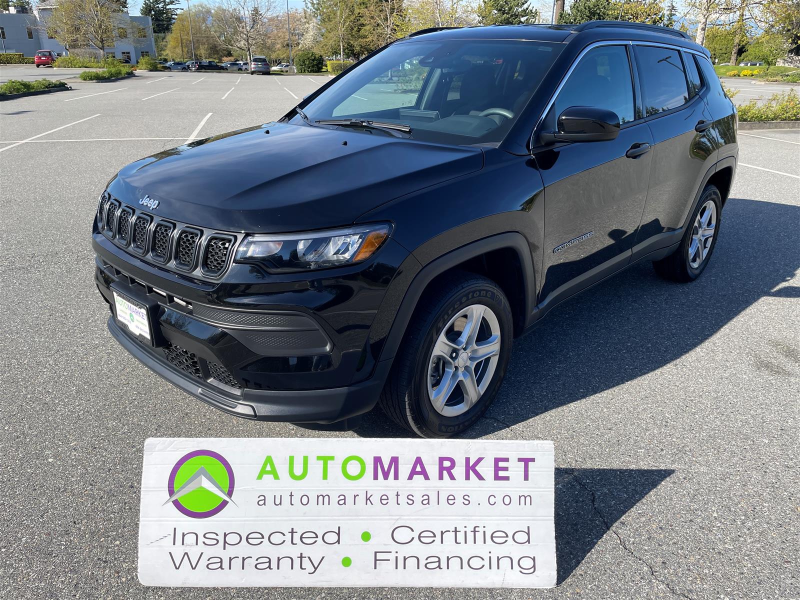Black 2024 Jeep Compass SUV / Crossover Four-Wheel Drive Automatic