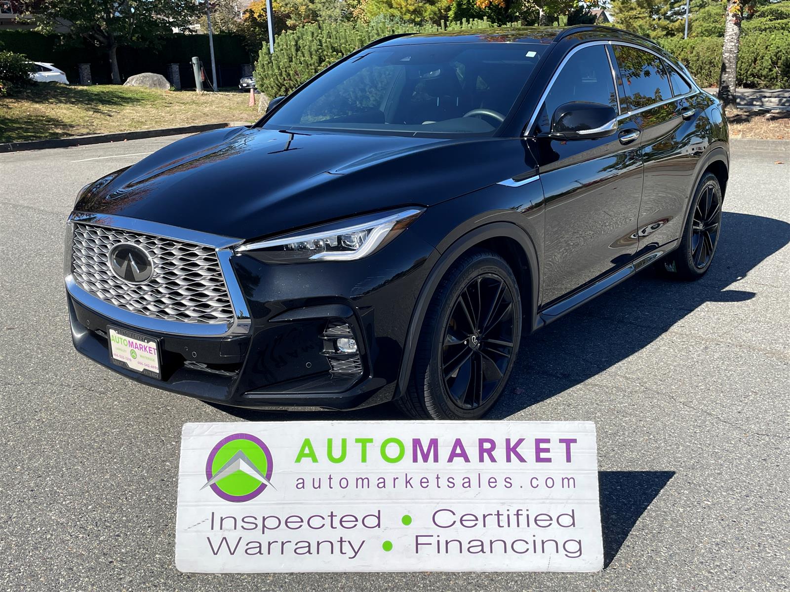 Black 2022 INFINITI QX55 SUV / Crossover All-Wheel Drive Automatic