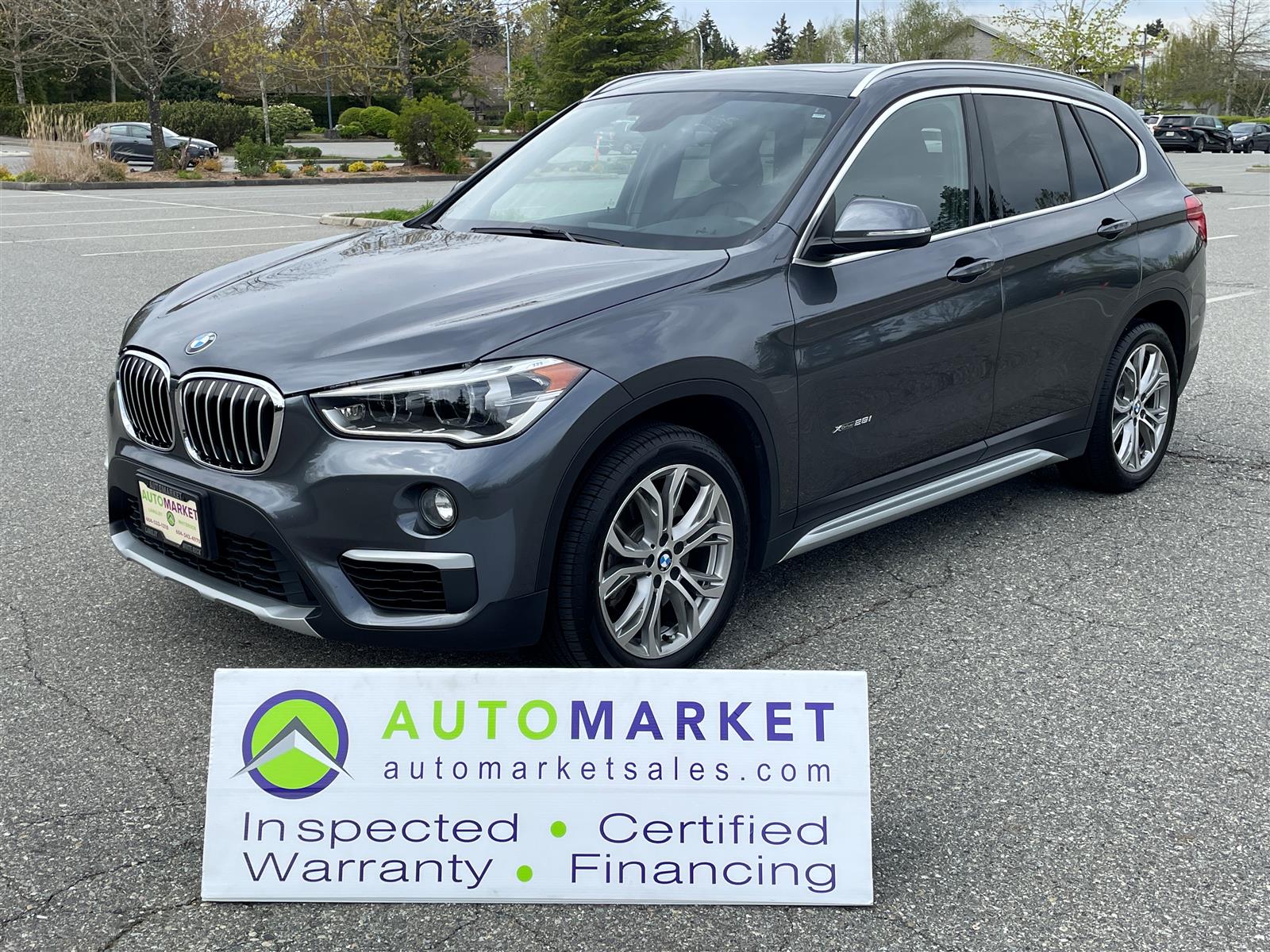 Gray 2017 BMW X1 SUV / Crossover All-Wheel Drive Automatic