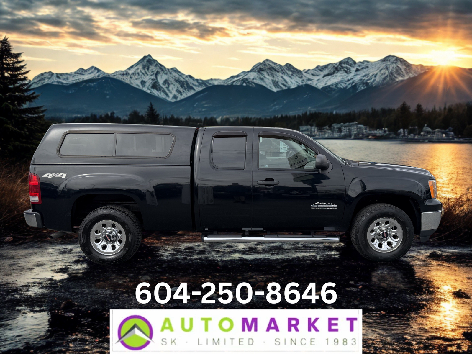 Black 2011 GMC Sierra 1500 Pickup Truck Four-Wheel Drive Automatic