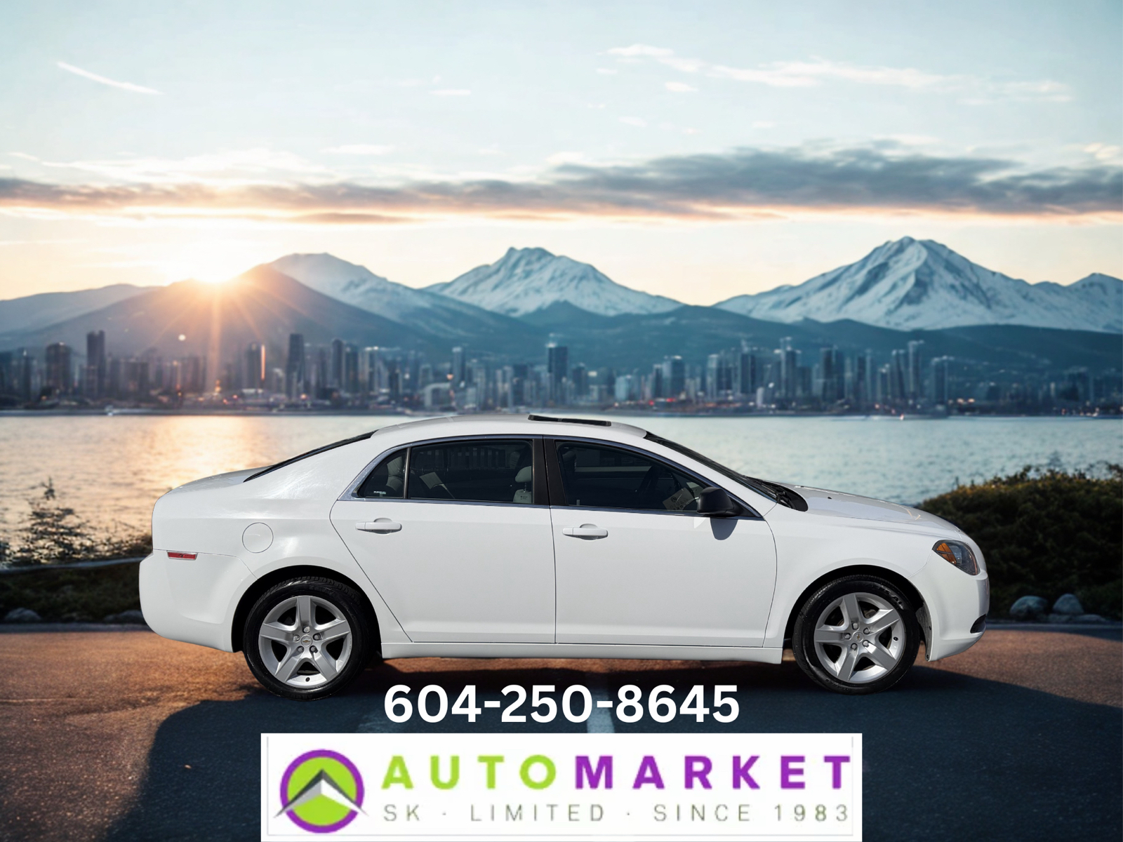 White 2012 Chevrolet Malibu LS Fleet FWD Sedan Front-Wheel Drive Automatic