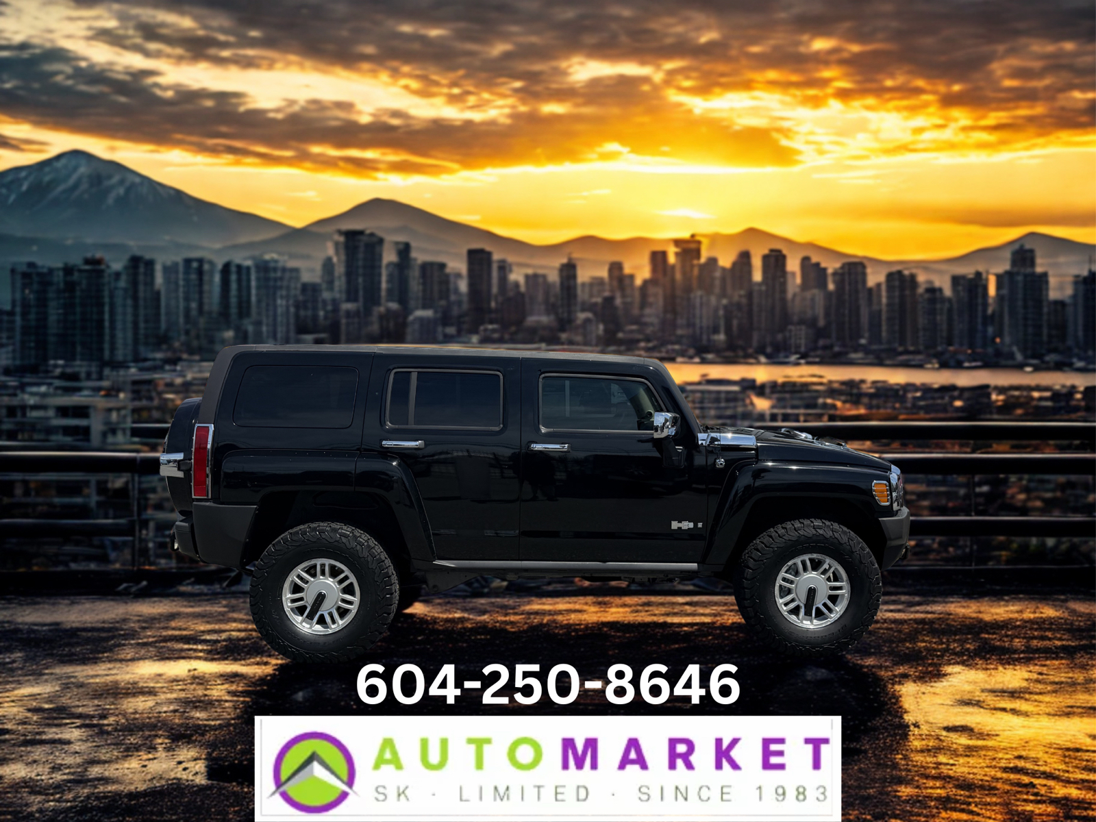 Black 2006 Hummer H3 SUV / Crossover Four-Wheel Drive Automatic