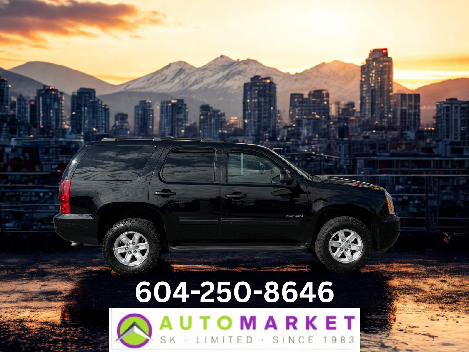 Black 2014 GMC Yukon SUV / Crossover Four-Wheel Drive Automatic