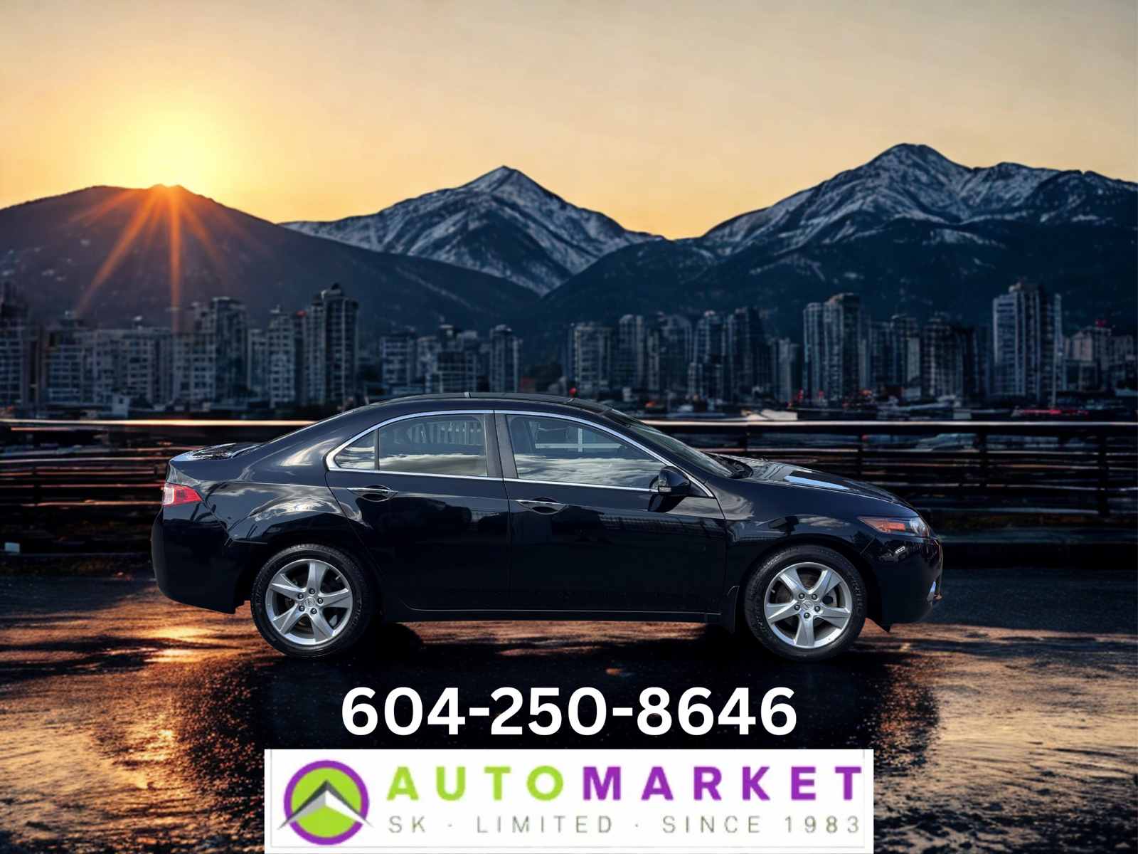 Black 2013 Acura TSX Sedan Automatic