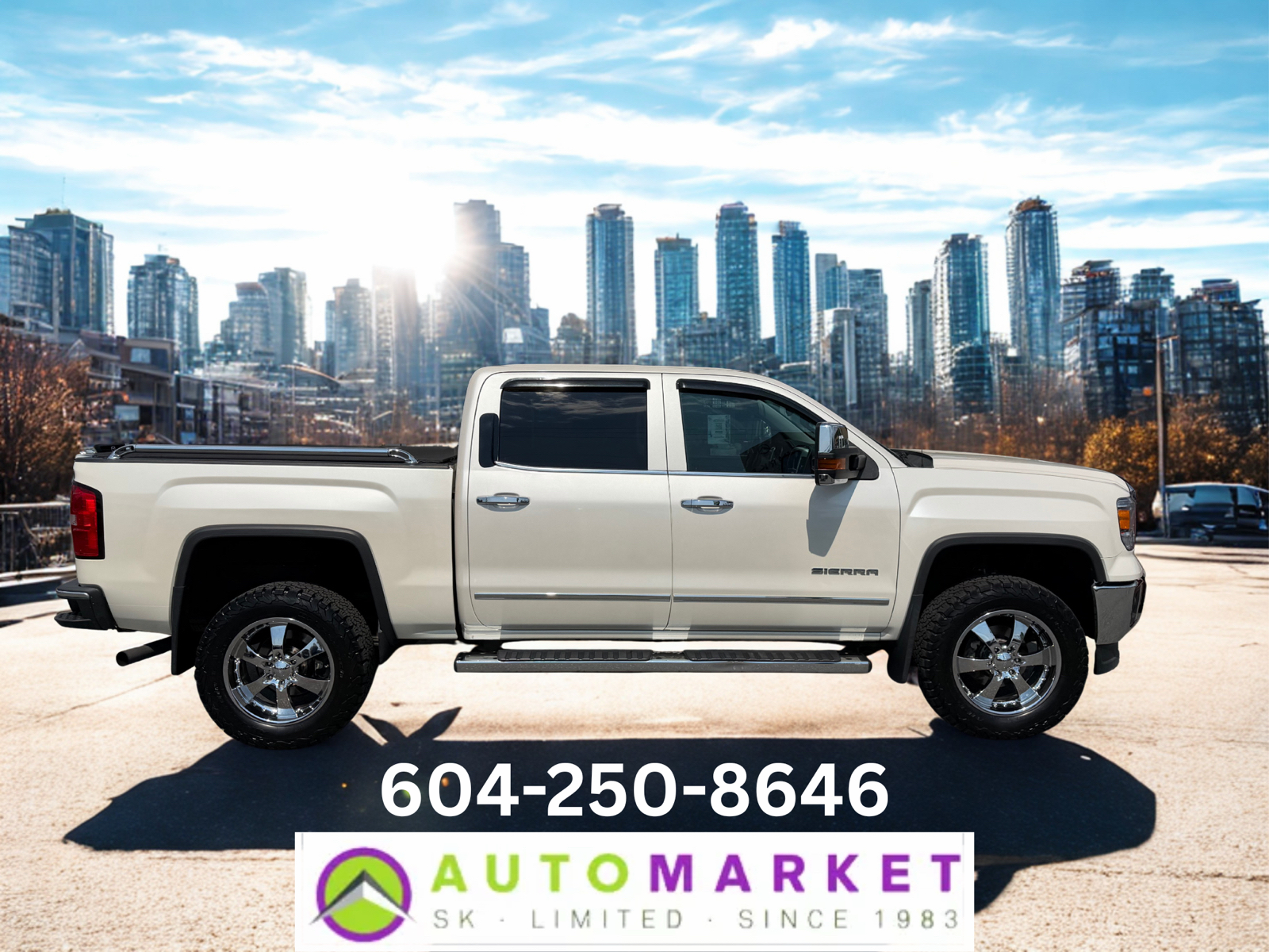 White 2015 GMC Sierra 1500 Pickup Truck Four-Wheel Drive Automatic