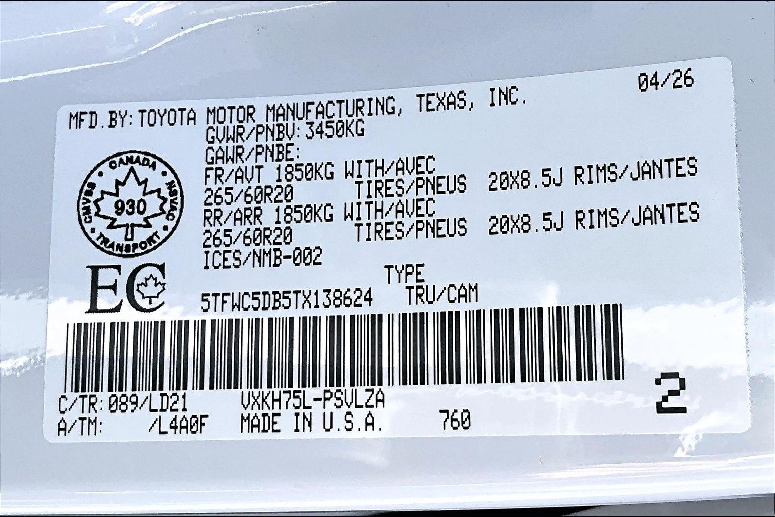 2026 Toyota Tundra Hybrid CrewMax Limited - Thumbnail 12