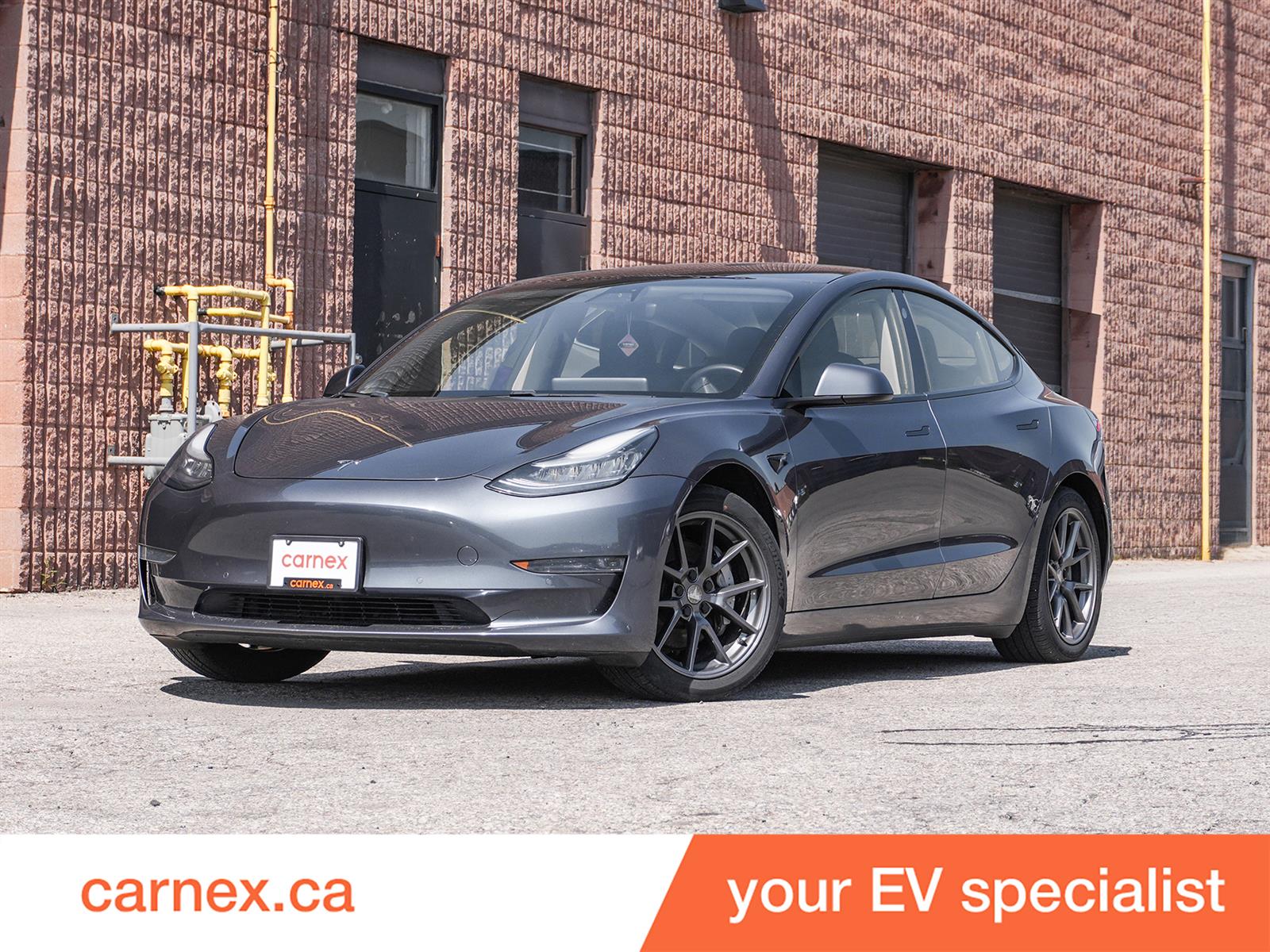 Gray 2021 Tesla Model 3 Sedan Rear-Wheel Drive Automatic