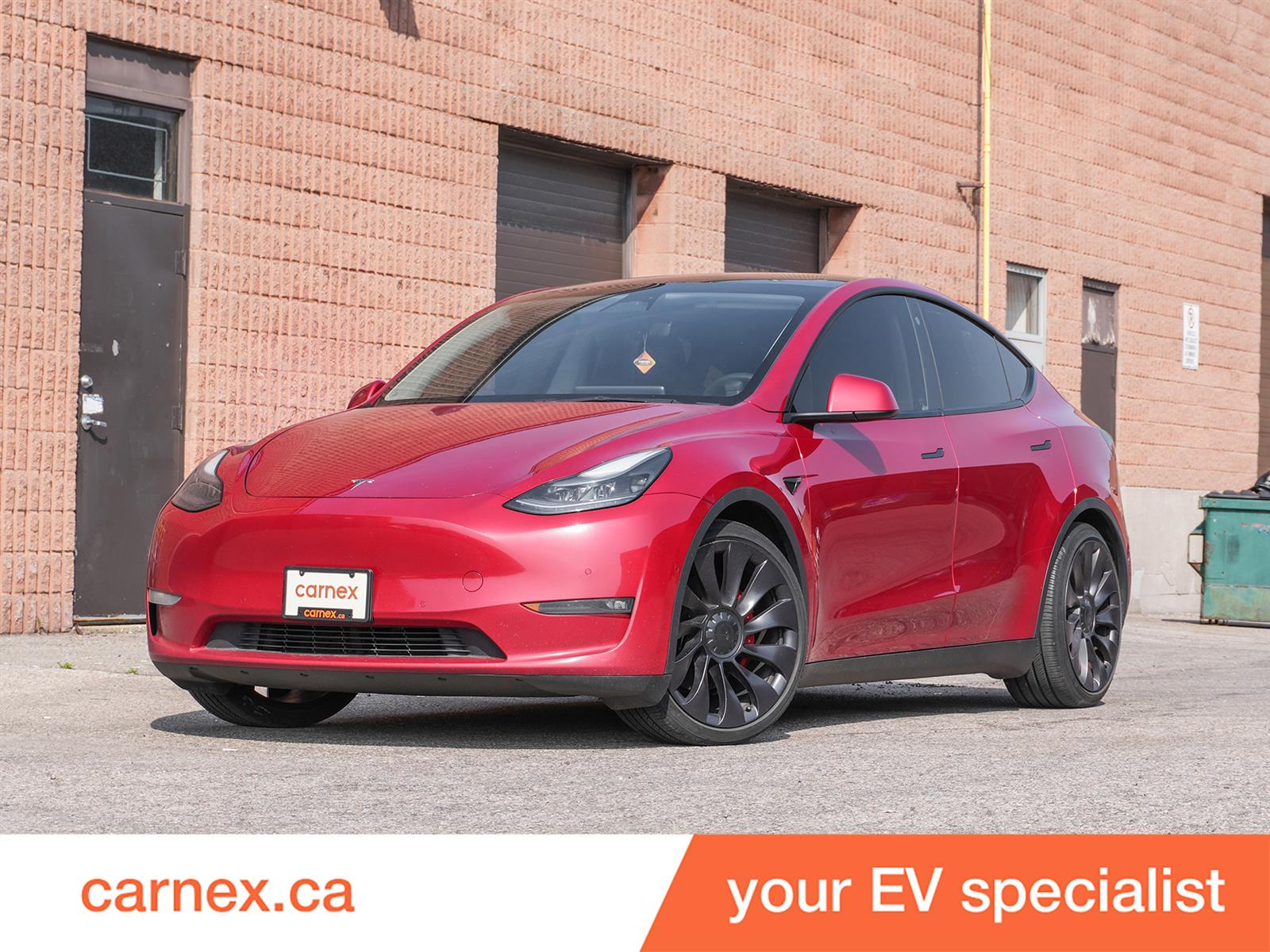 Red 2021 Tesla Model Y SUV / Crossover All-Wheel Drive Automatic