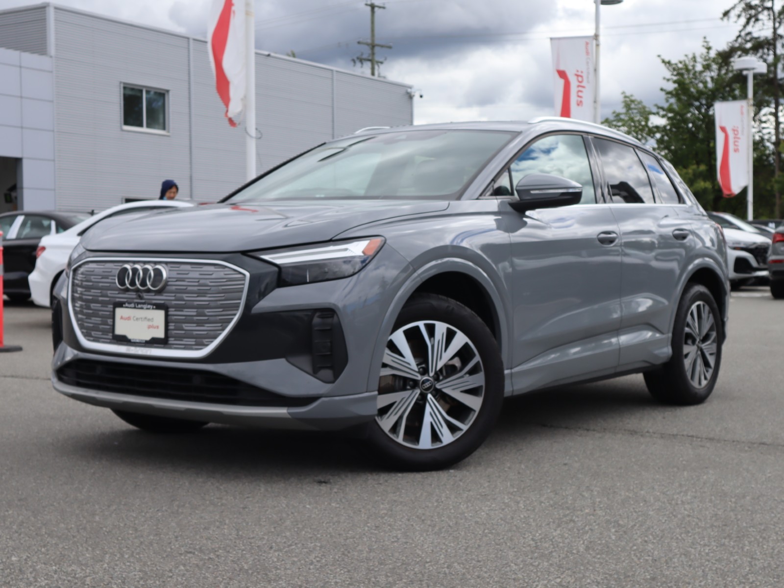 Pebble Gray 2024 Audi Q4 e-tron quattro 50 SUV / Crossover Automatic
