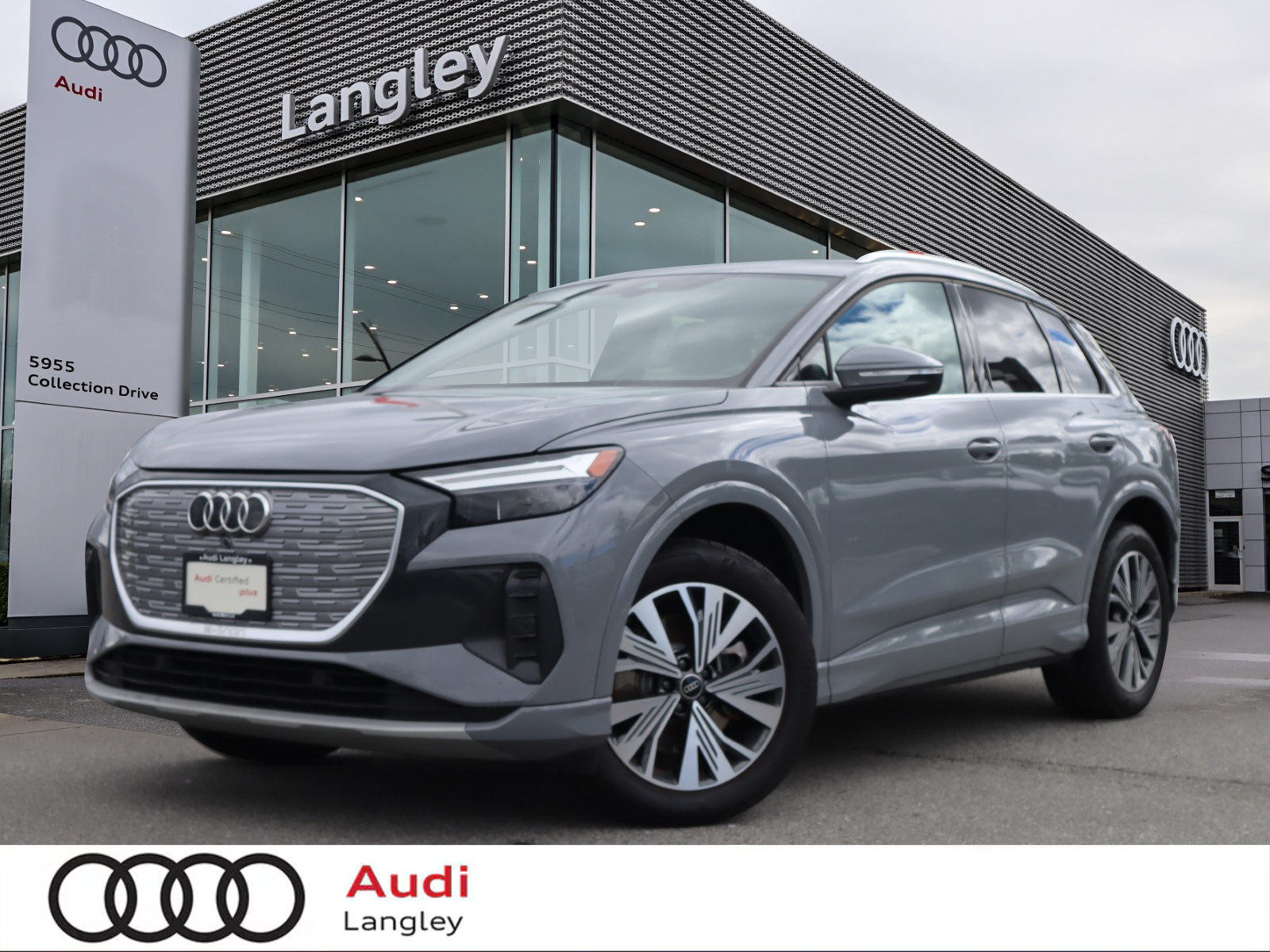 Pebble Gray 2024 Audi Q4 e-tron quattro 50 SUV / Crossover Automatic