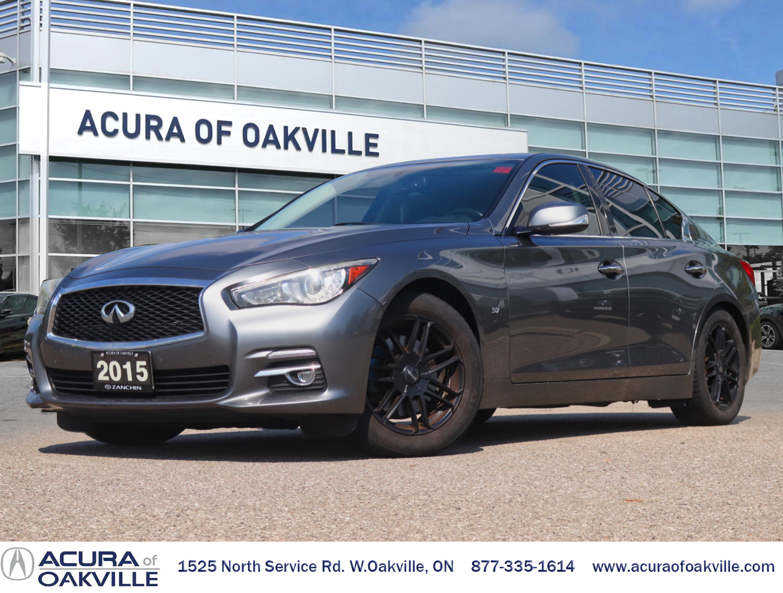 Gray (Graphite Shadow) 2015 INFINITI Q50 Sedan All-Wheel Drive Automatic