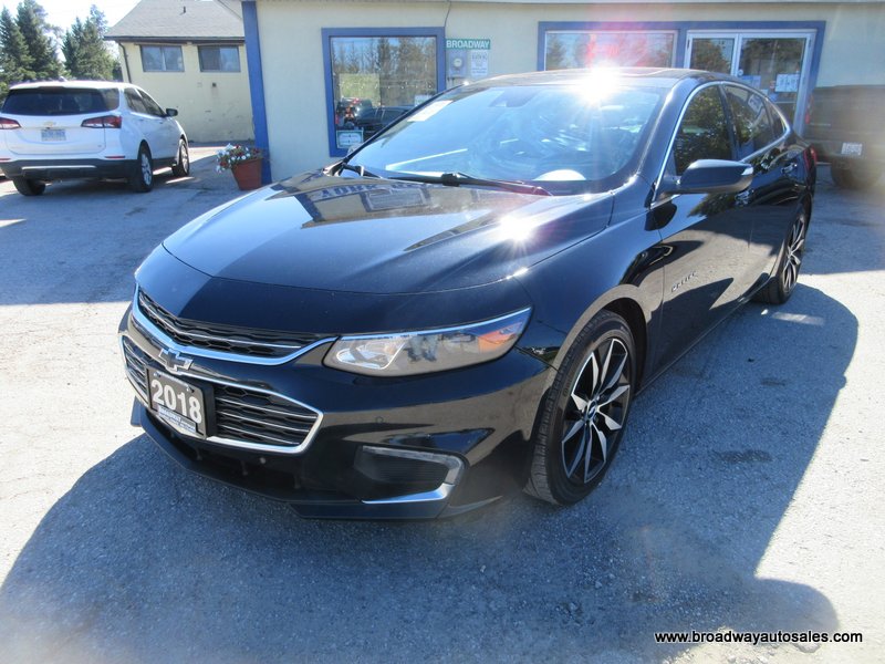 Black 2018 Chevrolet Malibu Sedan Front-Wheel Drive Automatic