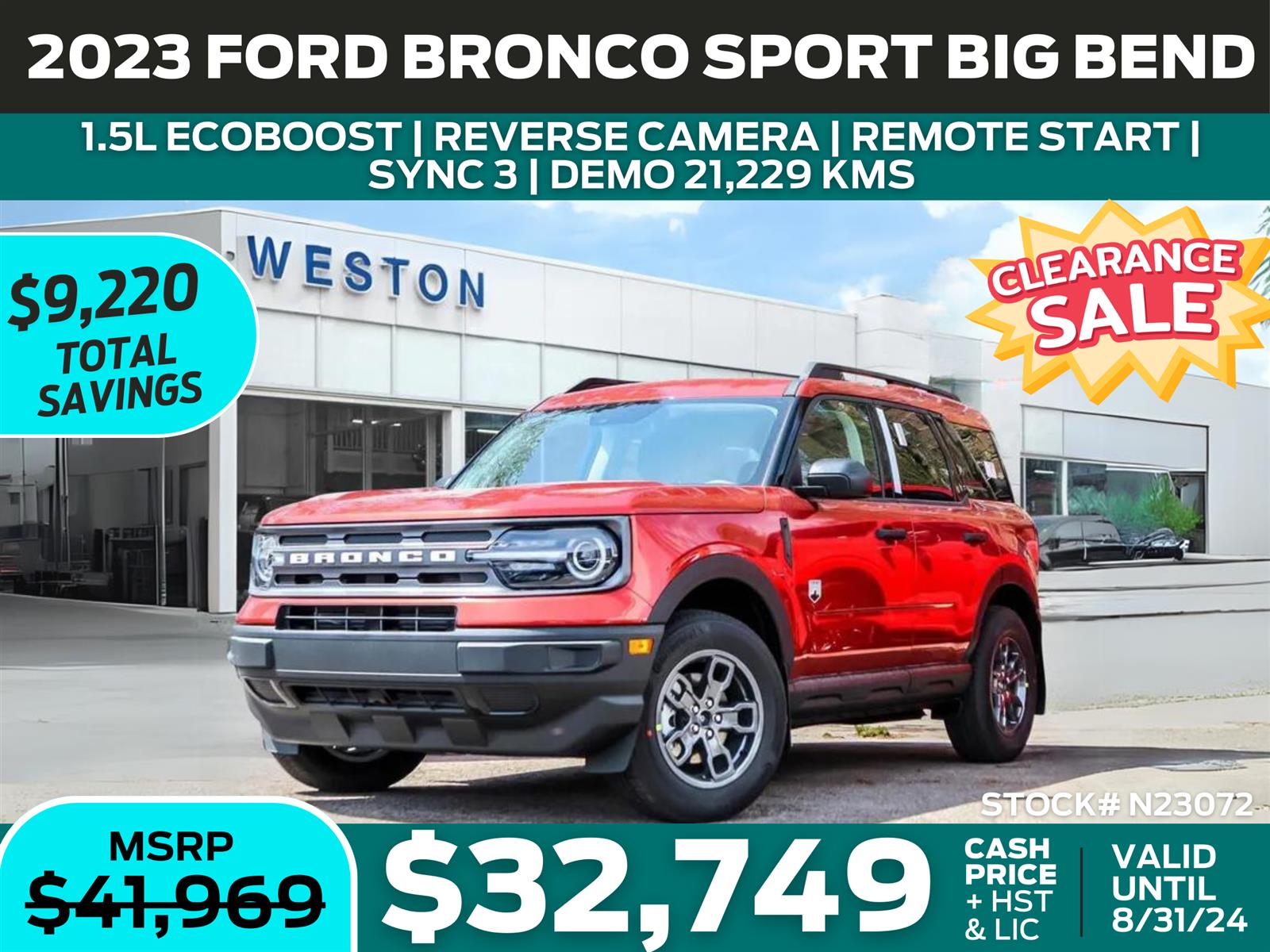 new 2023 Ford Bronco Sport car, priced at $41,969