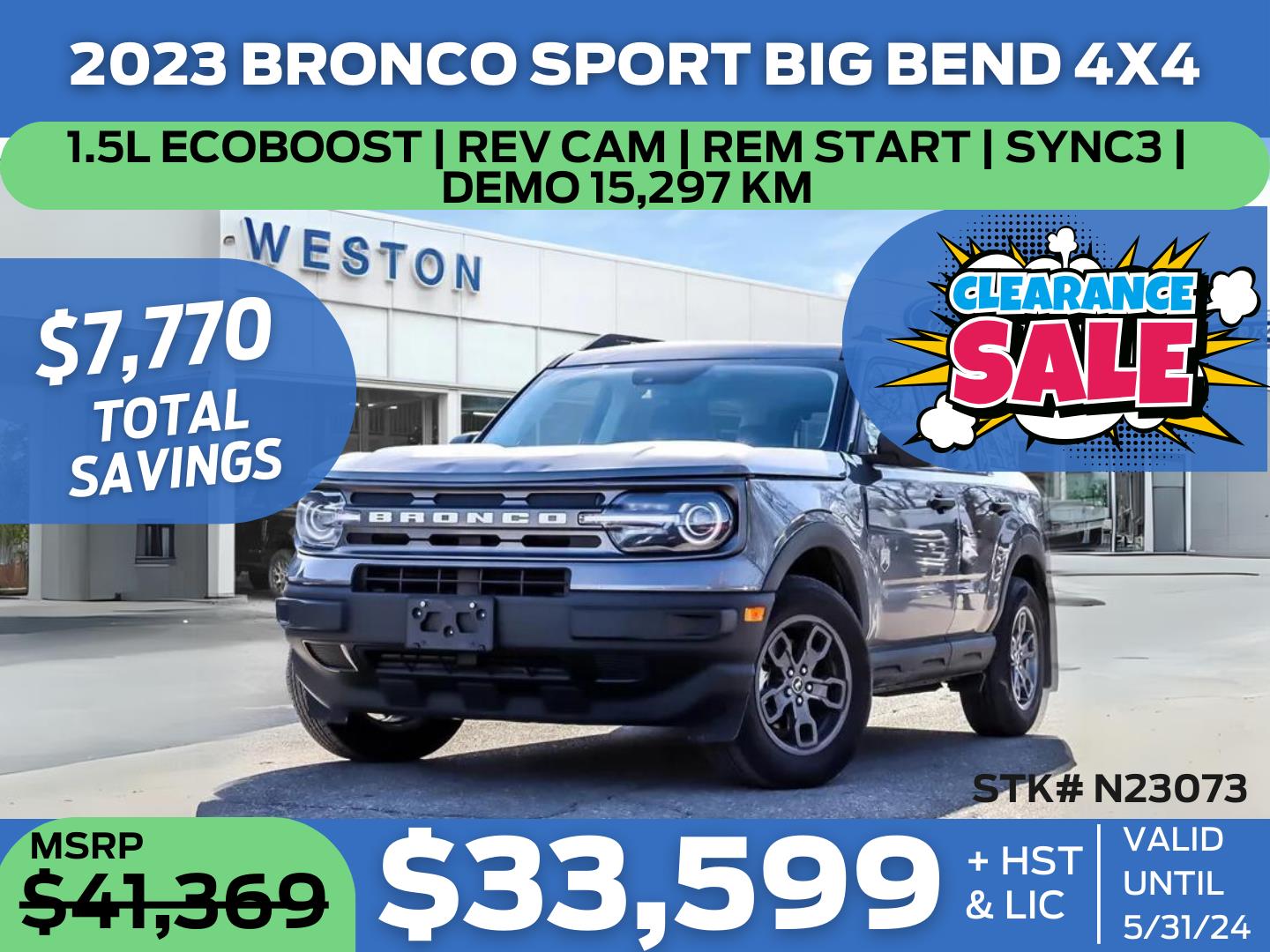 new 2023 Ford Bronco Sport car, priced at $41,369