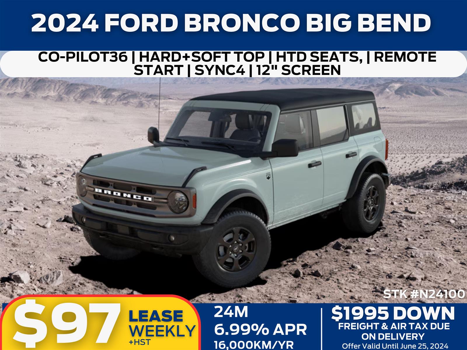 new 2024 Ford Bronco car, priced at $61,420