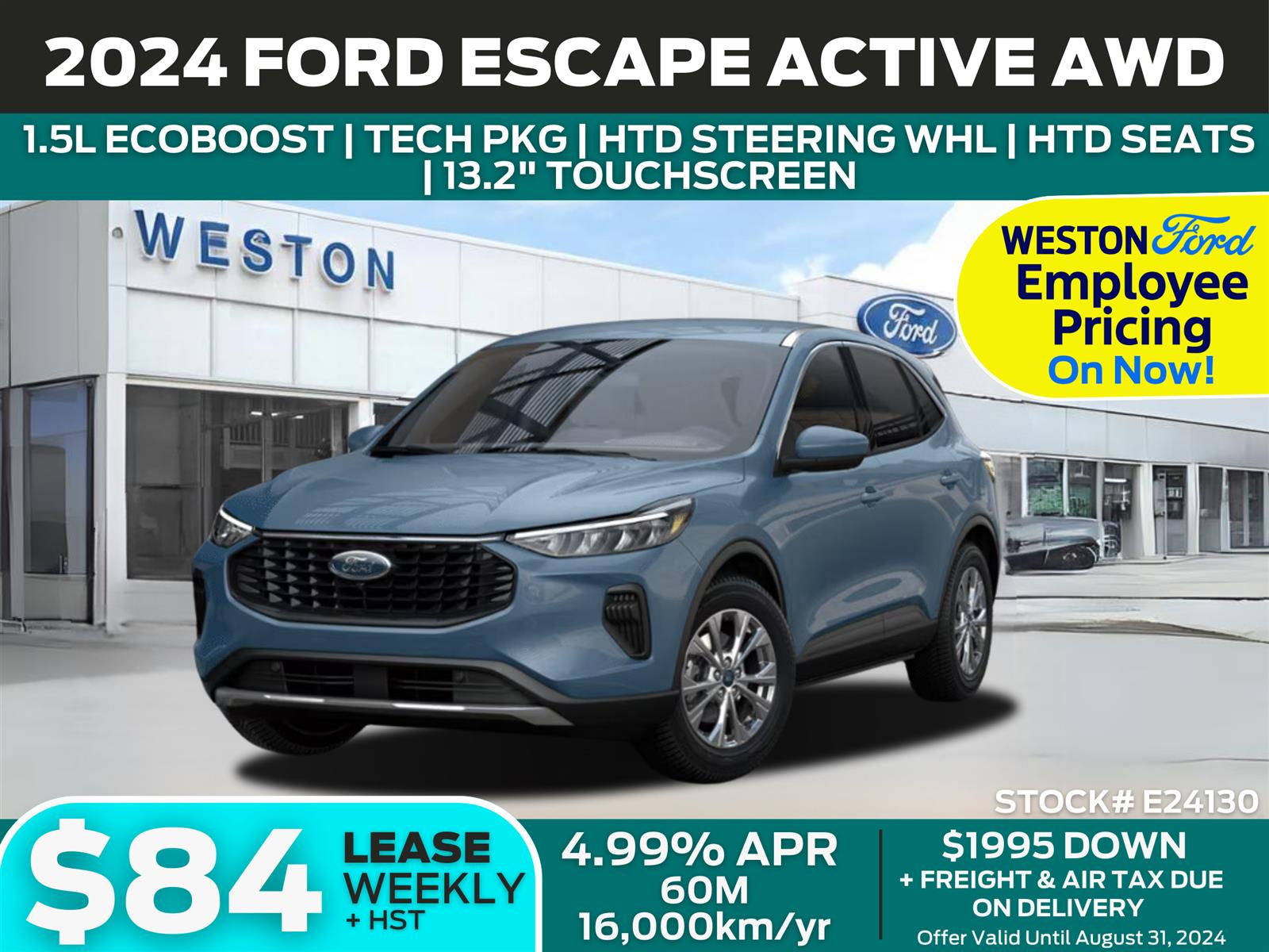 new 2024 Ford Escape car, priced at $40,119